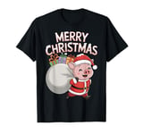 Xmas Pig Santa on Pig Christmas T-Shirt