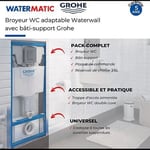 WATERMATIC - Broyeur adaptable Waterwall avec bati support Grohe