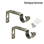 2pcs/set Curtain Rod Clamp Fixed Clip Shower Pole Antique Bronze