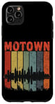 Coque pour iPhone 11 Pro Max Motown Vintage Inspired Detroit City Skyline 50s 60s 70s