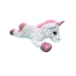 DODO D'AMOUR - Licorne en Peluche À Paillette Étoile - Animaux - 192812 - Blanc - Doudou - Jouet pour Enfant - Cadeau - 80 cm x 45 cm - À Partir de 6 Mois