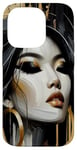 iPhone 14 Pro Golden Majesty: The Empress of Shadows Case