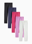 Tu Core Leggings 5 Pack 3 years Multi Coloured Years female