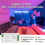 Zigbee 3.0 WiFi LED Contrôleur 2.4GHz CCT RGB RGBW RGBCCT Bande LED Tuya Gateway Hue Bridge Smart Things Commande Vocale DC5V-24V - Type RGB Controller #A