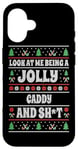 iPhone 16 Funny Golf Caddy Ugly Christmas Design Xmas Themed Case