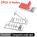 Organisateur de câble,support de fil Flexible,enrouleur de câble USB,Clips en Silicone rangés pour souris,clavier,protection d'écouteurs - Type 5 Holes-Transparent