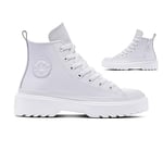 CONVERSE Chuck Taylor All Star Lugged Lift Platform Leather Sneaker, 1 UK