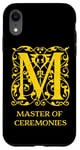 Coque pour iPhone XR Master of Ceremonies MC Vintage Gold Letter M