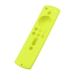 Protective Cover 5.9 Inch Solid Home Full Dustproof Silicone Remote Control Decorative Soft Removable Anti-scratch For Fire TV Stick 4K(Yellow)