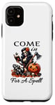 Coque pour iPhone 11 2024 Halloween Sorcière Pin Up Girl Come In For A Spell Vintage