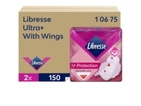 Hygiejnebind Libresse Regular Ultra+ Wing, Refill, Pakke A 300 Stk.