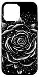 Coque pour iPhone 12 Pro Max Rose noire recouverte d'étoiles