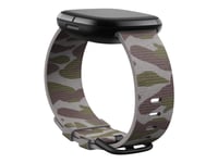 Fitbit Woven Band - Klokkestropp For Smart Armbåndsur - Liten Størrelse - Camo - For Fitbit Sense, Versa 3