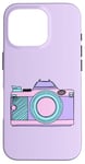 Coque pour iPhone 16 Pro Appareil photo aux couleurs pastel de la licorne Photographe