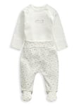 Mamas & Papas Baby Unisex 2 Piece Welcome To The World Bodysuit &amp; Cloud Leggings Set - Grey, Grey, Size Age: 3-6 Months