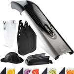 Börner Mandline Slicer V6 (Profi Set) • Stainless Steel Slicer with V-Blade • Adjustable Vegetable Slicer for Vegetables & Fruits • Slices, Strips & Dices in Various Thicknesses • Grater