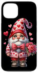 iPhone 13 Heart Gnome Graphic And Valentines Flowers For Her Cute Love Case