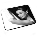 Tapis de Souris Audrey Hepburn Actrice Portrait Gants Star Photo Vintage