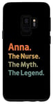 Coque pour Galaxy S9 Anna The Nurse The Myth The Legend Idée vintage amusante