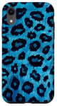 Coque pour iPhone XR Coque Léopard Bleu Motif Guépard