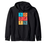 Best Scooters Stunt Vintage Art For Men Women Best Riders Zip Hoodie