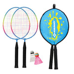 Schildkröt Set de Badminton Junior, pour Enfants, 2 Raquettes Raccourcies 45,5 cm, 2 Volants, Housse 3/4, 970907, 46 x 22 x 9 cm