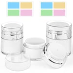 HOTUT Pot Cosmétique,3PCS Pot à Pompe Airless Contenant Cosmétique Vide Plastique 50ML/30ML/5ML/ pour Maquillage Crème Échantillons Poudre,Pot de Crème de Voyage est Très Sûr et Pratique