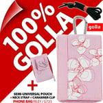 New Golla Pink Phone Case Cover Pouch Bag + Zipped Pocket for iPhone 3GS 4 4S