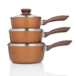 Copper Stone Pans: Saucepans (6 pcs)