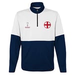 Outerstuff Men's FIFA World Cup Country 1/4 Zip Top Pullover Sweater, White-Navy, XL