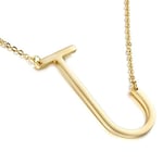 Initial J Halsband 18K Guldpläterat Rostfritt Stål Stora Stora Bokstäver Hänge Halsband Script Namn Monogram Halsband för