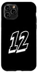 Coque pour iPhone 11 Pro Number Twelve #12 Uniforme d'équipe sportive 12e anniversaire