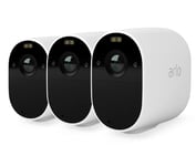 Arlo Essential Security Camera Outdoor, 1080p HD, Wireless CCTV, 3 Cam Kit, No Hub Needed, Colour Night Vision, 2-Way Audio, 6-Month Battery, Free Trial of Arlo Secure Plan, White