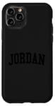 Coque pour iPhone 11 Pro Style vintage Jordan MN noir vieilli