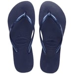 Havaianas 's Slim Flip Flop, Navy Blue, 3/4 UK