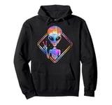 Hippie Peace Sign Outer Space Gift Alien Pullover Hoodie