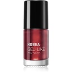 NOBEA Metal Gel-like Nail Polish Geleeffekt neglelak Skygge Polish Ruby 6 ml