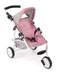 Bayer Chic 2000 Poussette de poupée Lola - Poussette de Jogging pour poupée - Ours Rose - 70 x 33 x 62 cm