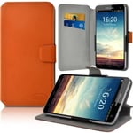 Etui Porte-Carte Universel M Orange Pour Wiko Tommy 2 Plus