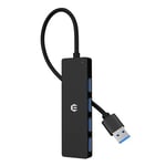 HUB USB, Station d'accueil USB, HUB USB 3.0 5GBPS, hub de données Portable Ultra Fin, HUB USB 4 en 1 avec 4 * USB 3.0 Compatible avec Les systèmes Windows, macOS, Linux, Chrome OS