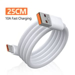 10a Type C Câble De Charge Rapide Pour Huawei Mate 40 50 Téléphone Portable 120w Usb-C Téléphone Data Rette Pour Xiaomi Samsung Oneplus Poco - Type 0.25m