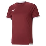 PUMA Teamliga Jersey Shirt Homme, Cordovan-puma Blanc, XL