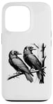 Coque pour iPhone 13 Pro Black Raven Mythologie nordique Huginn et Muninn : corbeaux d'Odin