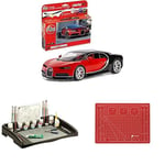 Airfix Welcome to The Hobby Bundle - A55005 Bugatti Chiron Model Building Kit - Plastic Model Car Kits for Adults & Children, Also Includes The Humbrol Work Station & Matching A4 Cutting Mat