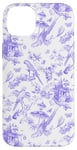 iPhone 14 Plus Lilac Toile Chinoiserie - Parrots Flowers Butterflies Birds Case