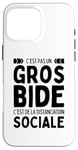 Coque pour iPhone 16 Pro Max Humour J'ai Pas Gros Bide Homme Femme Anti Sociale Distance