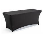 Oviala - Nappe housse noire pour table pliante 180 cm