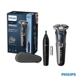 Philips Series 5 Electric Wet & Dry Shaver with Pop-Up Trimmer, Nose Trimmer and