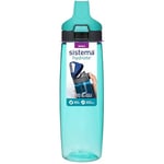 Sistema Tritan Adventum Water Bottle | 900 ml Leak-Proof Water Bottle with Push-Button Lid | BPA Free | Recyclable with TerraCycle® | Assorted Color