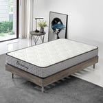 Yidatong - Matelas 90x190 ® ressorts ensachés - Blue Latex - Hauteur 24 cm - indépendance du couchage - orthopédique